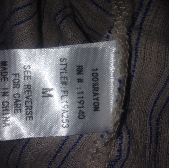 Favlux Fashion M Loose Weave B-Neck Pocketed Top in Beige n Blue - Picture 5 of 6